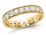 2.00 Carat (ctw H-I, I1-I2) Diamond Eternity Wedding Band Ring in 14K Yellow Gold